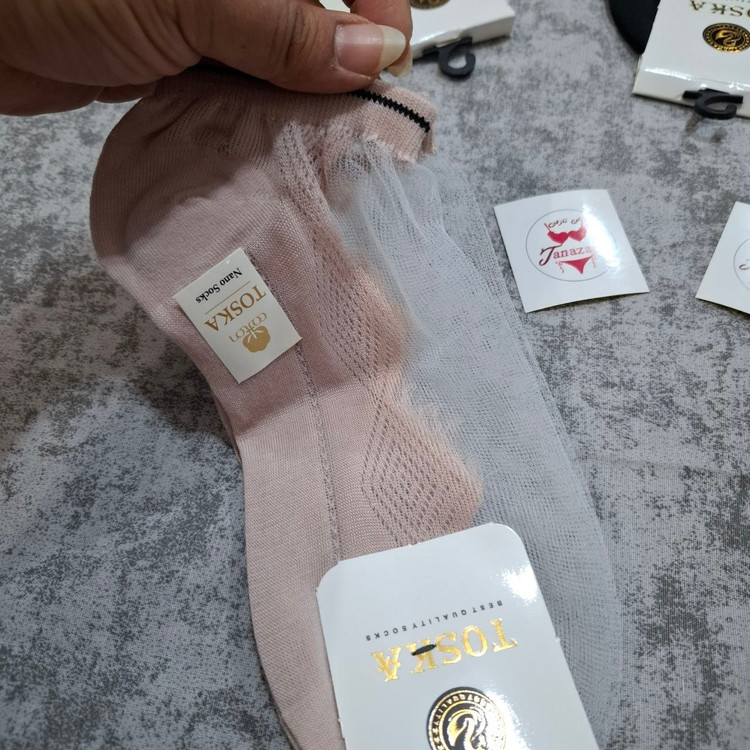 جوراب اسپورت زنانه توسکا ترکیب شیشه ای و نخی
